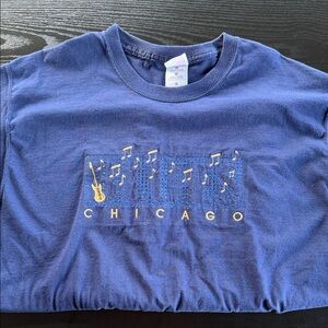 Fruit of the Loom Navy T-Shirt 
Men large chicago blues